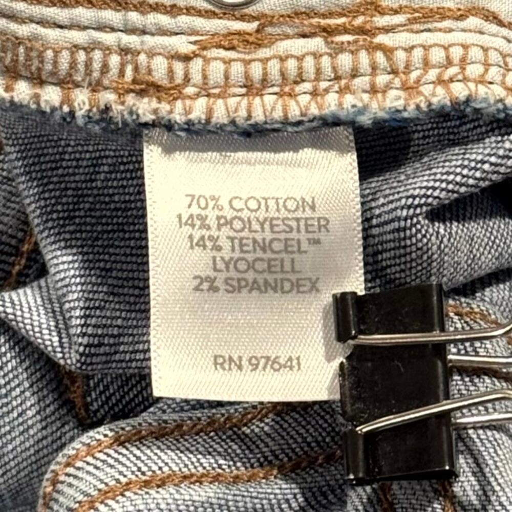 NWT J Jill Jeans Curvy High Rise Straight Crop Blue Raw Hem 10 Minimalist Casual - Picture 5 of 7